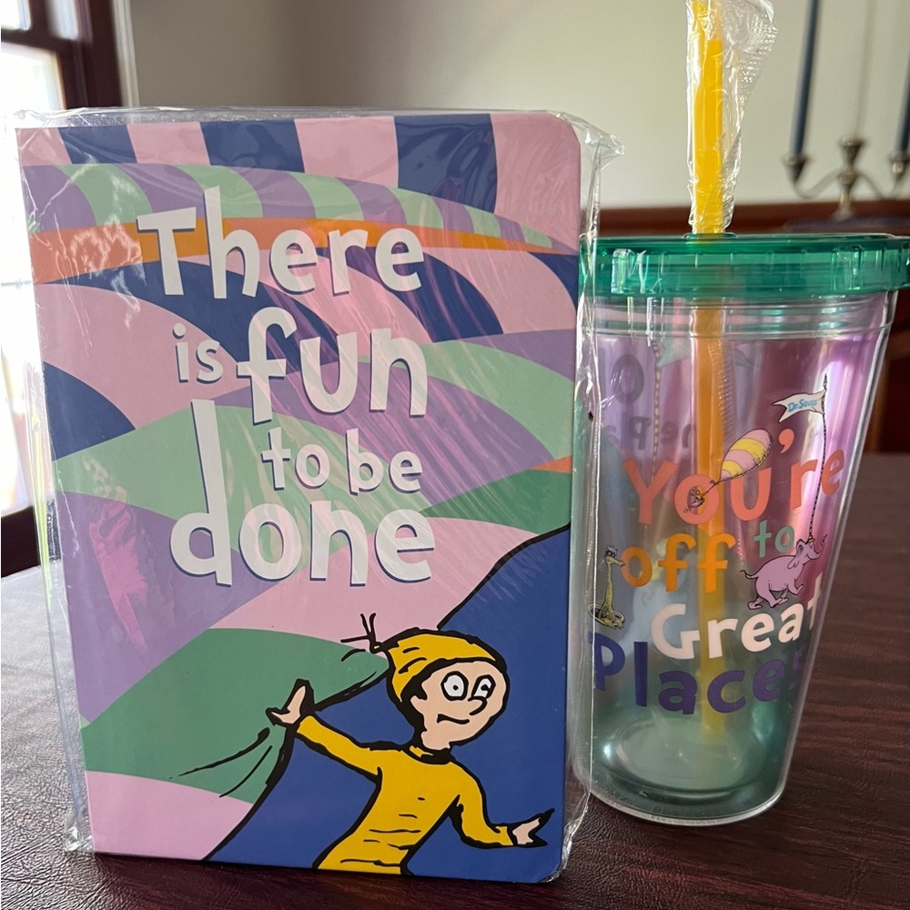 Dr Seuss "Oh the Places You'll Go" Cup & Book-NEW